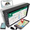 Double Din Car Stereo in-Dash Car Radio with Bluetooth 7 Inch HD Touchscreen Auto Radio Support D-Play Mirror Link for Android iOS Phone FM/USB/TF/Aux-in/RCA/with Backup Camera PK3 + Remote Control view 1