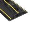 10Ft Cord Cover Heavy Duty Cable Protector 3 Channels Contains Cords, Cables and Wires, Easy to Unroll-Conceal Wires of Home, Office, Warehouse(Black)