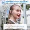 New Bee Bluetooth Earpiece V5.2 Wireless Bluetooth Headset 24Hrs Talktime CVC8.0 Dual Mic Noise Cancelling for iPhone/Android/Driver/Business/Office(Black) view 2