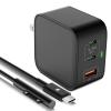 65W GaN USB C PD 3.0 QC 3.0 Charger, Surface Pro Mini Travel Charger for Surface Pro 3/4/5/6/2017/Surface Go/Surface Laptop/Surface Book Power Adapter Battery Supply Type C Wall Charger view 1