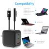 65W GaN USB C PD 3.0 QC 3.0 Charger, Surface Pro Mini Travel Charger for Surface Pro 3/4/5/6/2017/Surface Go/Surface Laptop/Surface Book Power Adapter Battery Supply Type C Wall Charger view 4