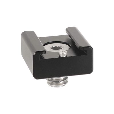 CAMVATE 3/8"-16 Cold Shoe Mount Adapter Compatible for ARRI-Locating Pin