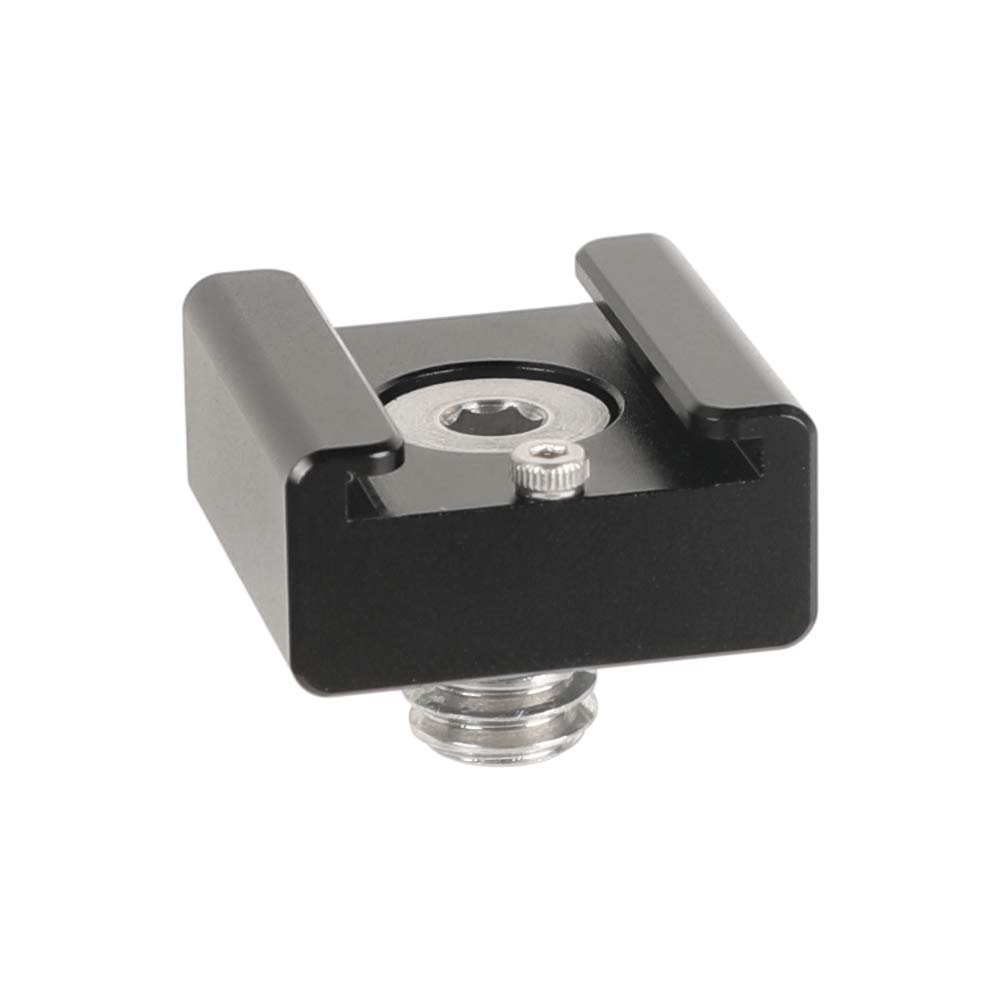 CAMVATE 3/8"-16 Cold Shoe Mount Adapter Compatible for ARRI-Locating Pin