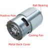 775 DC Motor DC 12V - 24V Max 12000 RPM Ball Bearing Large Torque High Power Low Noise Gear Motor Electronic Component Motor 2-Packwith Bracket view 3