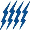 Blue Decaltor Lightning Bicycle - Laptop Stickers - 5" Vinyl Decal -Funny Laptop, Phone, Tablet Vinyl Decal Sticker,Bumper Sticker,Sport Helmet view 1