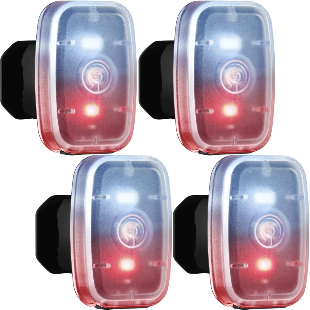 Mudder Running Lights for Runners Rechargeable LED Safety Lights, 4 Pcs