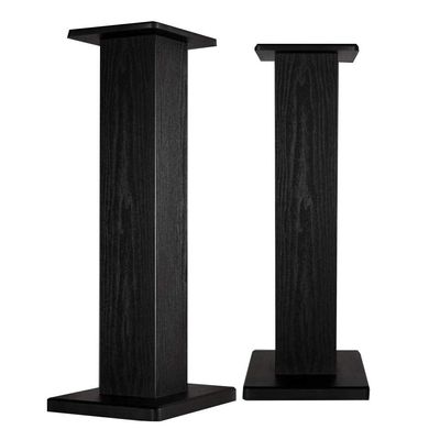 Audio Stand Audio shelf bracket Solid wood floor-standing speaker stand Black desktop shelf Home audio stand Strong and durable Sound surround Audio Stand ( Color : Black , Size : 23*30*60cm )