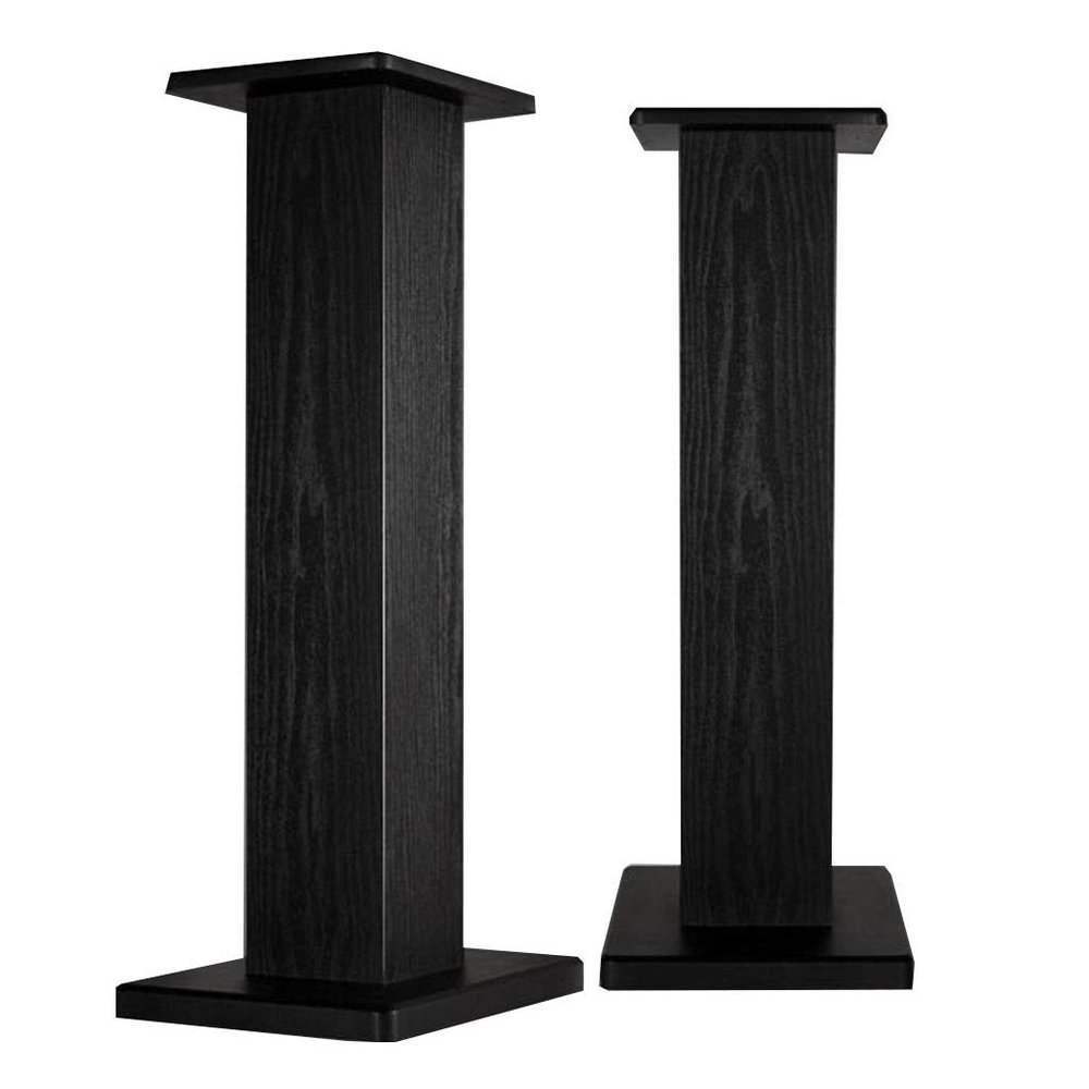 Audio Stand Audio shelf bracket Solid wood floor-standing speaker stand Black desktop shelf Home audio stand Strong and durable Sound surround Audio Stand ( Color : Black , Size : 23*30*15cm )
