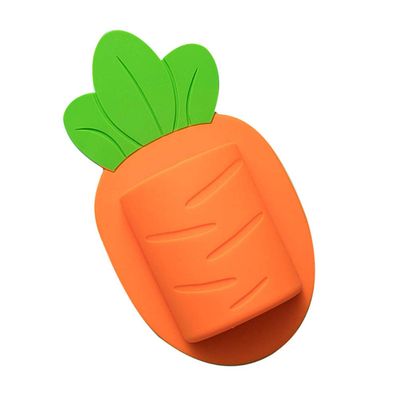 Carrot Shaped Silicone Wall Holder for Bathroom and Dorm Use