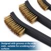 Accmor Scratch Brush Set for Gun Cleaning, Double-Ended Wire Bristle Brushes 9 Packs, All Purpose Gun Cleaner Kit, Handy Brass Scrub for Cleaning Welding Slag/Paint/Rust/Dirt view 3