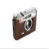 Handmade Genuine Real Leather Half Camera Case Bag Cover for Leica CM Coffee Color view 3