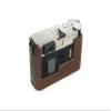 Handmade Genuine Real Leather Half Camera Case Bag Cover for Leica CM Coffee Color view 4