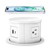 ANNQUAN 4.75inch Pop Up Outlet for Countertop with 15W Wireless Charger,4 Outlet,1 USB-C,1 USB-A,Pop Up Power Outlet for Table Workbench Nightstand view 1