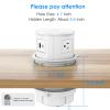 ANNQUAN 4.75inch Pop Up Outlet for Countertop with 15W Wireless Charger,4 Outlet,1 USB-C,1 USB-A,Pop Up Power Outlet for Table Workbench Nightstand view 2