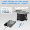 ANNQUAN 4.7inch Pop Up Outlet for Countertop with 15W Wireless Charger,4 Outlet,1 USB-C,1 USB-A,Pop Up Power Outlet for Table Workbench Nightstand view 4