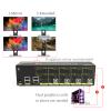 eKL HDMI KVM Switch 4 in 2 Out Dual Monitor Extended Display 4K@60Hz 4:4:4 with Audio and USB 2.0 Hub Sharing PC Monitor Keyboard Mouse Switcher view 4
