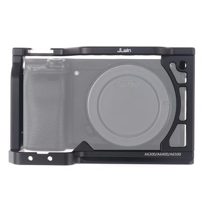 Hersmay Aluminum DSLR Rig Camera Cage Video Stabilizer for Sony A6500 A6400 A6300 A6000 A6100 Cameas with Cold Shoe,Handle Locating Holes,Multiple 1/4" 3/8" Screw Holes