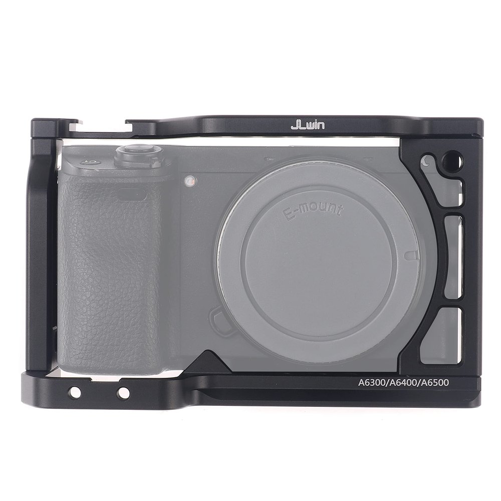 Hersmay Aluminum DSLR Rig Camera Cage Video Stabilizer for Sony A6500 A6400 A6300 A6000 A6100 Cameas with Cold Shoe,Handle Locating Holes,Multiple 1/4" 3/8" Screw Holes