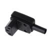 HELYZQ 90 Degree Angled IEC 320 C13 Female Plug AC 10A 250V Power Cord Cable Connector view 1