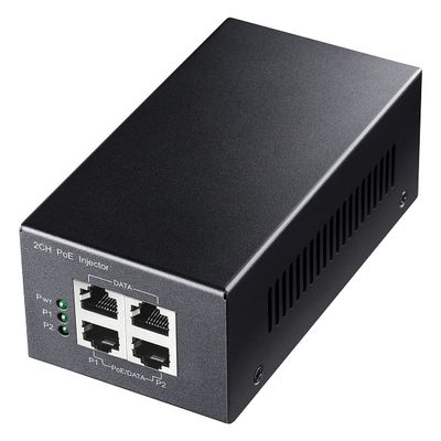 Cudy 2 Channel Gigabit PoE Injector, 10/100/1000Mbps, 2 Gigabit Input, 2 PoE Output, 2 x 30 watts PoE Adapter, Wall-Mount, Comply with 802.3at / 802.3af, 48V