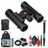 Leica 10x25 Ultravid Blackline Binoculars (Black with Black Leather) (40607) + Backpack + Full Size Monopod + Cleaning Set + 2 x Cap Keeper + Neck Strap view 1