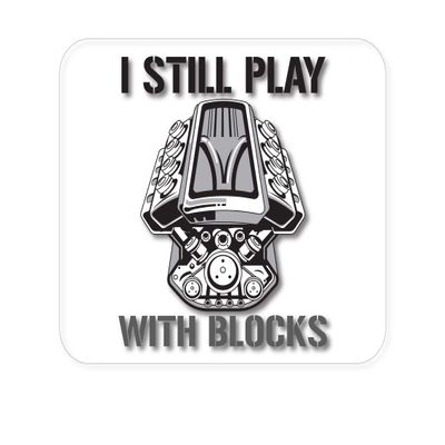 DistinctInk Mouse Pad - 1/4" Foam Rubber - I Still Play with Blocks - Cars