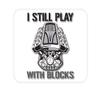 DistinctInk Mouse Pad - 1/4" Foam Rubber - I Still Play with Blocks - Cars view 1