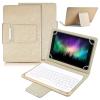 DETUOSI Universal 10.1 inch Android Tablet Case with Keyboard, Removable Wireless Bluetooth Keyboard + PU Leather Folio Book Cover + Stand, Travel Portable Sleeve for iOS/Android/Windows System Tablet