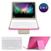 DETUOSI Universal 10.1 inch Android Tablet Case with Keyboard, Removable Wireless Bluetooth Keyboard + PU Leather Folio Book Cover + Stand, Travel Portable Sleeve for iOS/Android/Windows System Tablet view 2
