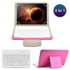 DETUOSI Universal 8.0 inch Android Tablet Case with Keyboard, Removable Wireless Bluetooth Keyboard + PU Leather Folio Book Cover + Stand, Travel Portable Sleeve for iOS/Android/Windows System Tablet view 2