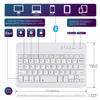 DETUOSI Universal 8.0 inch Android Tablet Case with Keyboard, Removable Wireless Bluetooth Keyboard + PU Leather Folio Book Cover + Stand, Travel Portable Sleeve for iOS/Android/Windows System Tablet view 3
