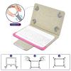 DETUOSI Universal 8.0 inch Android Tablet Case with Keyboard, Removable Wireless Bluetooth Keyboard + PU Leather Folio Book Cover + Stand, Travel Portable Sleeve for iOS/Android/Windows System Tablet view 4