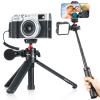 Ulanzi MT-16 Camera Tripod Stand Holder, Mini Tabletop Tripod Selfie Stick with Cold Shoe for iPhone 17 Canon G7X Mark III Sony ZV-1 RX100 Osmo Pocket3 Osmo Nano Vlogging Filmmaking Live Streaming view 1