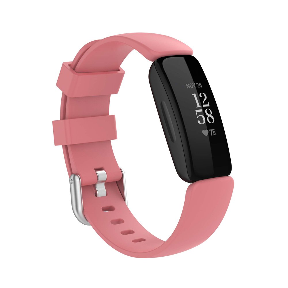 FitTurn Band Compatible with Fitbit Inspire 2 Bands, Replacement Accessory Soft Silicone Band Women Men for Inspire 2 Activity Tracker Wristbands in 10 Colors with Metal Clasp Fastener (Red)