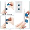 4 Pieces 2 Port Ethernet Wall Plate, RJ45 Cat6 Female to Female Jack Inline Coupler FacePlates (Blue) view 2
