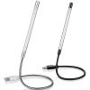 Mudder 2 Pieces USB LED Light for Laptop Keyboard Light Gooseneck Computer Lamp Flexible Stick Dimmable LED Lamp Touch Switch for Reading Book(Black, Silver) view 1