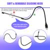 Mudder 2 Pieces USB LED Light for Laptop Keyboard Light Gooseneck Computer Lamp Flexible Stick Dimmable LED Lamp Touch Switch for Reading Book(Black, Silver) view 3