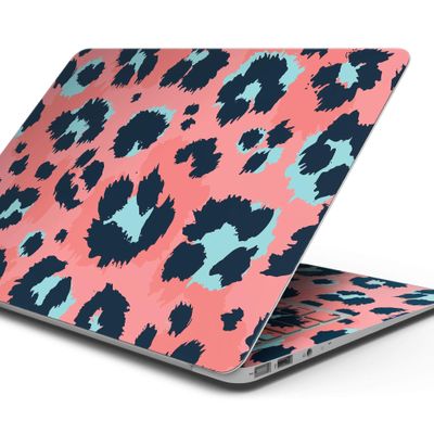 Design Skinz Leopard Coral and Teal V23 - Premium Full-Body Cover Wrap Protective Scratch Resistant Decal Skin-Kit Compatible with The MacBook 13" Pro w/TB (A2289)