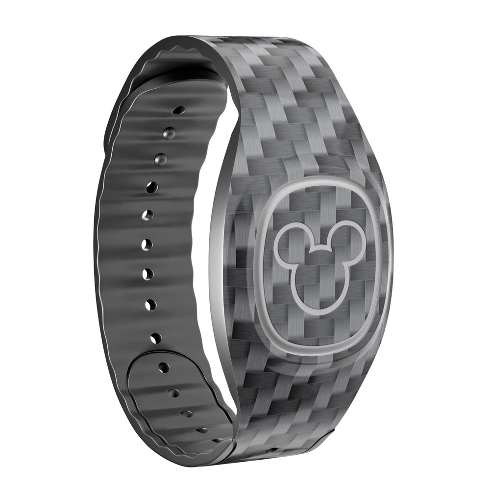 Design Skinz Textured Black Carbon Fiber - Skin Decal Vinyl Full-Body Wrap Kit Compatible with The Disney MagicBand 2.0 (Disney MagicBand 2.0 Not Included)