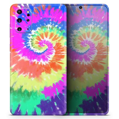 Design Skinz Spiral Tie Dye V1 Skin Decal Vinyl Full-Body Wrap Kit Compatible with Samsung Galaxy Note 10 Plus