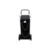 K Tool International 75503 28" x 15" Welding Cart for Garages, Repair Shops and DIY, 100 lbs., Solid Axle, Over-Sized Steel Hub, Powder-Coated Steel Frame, Tilted Top Shelf, (2) Lower Shelves, Black view 3