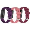 [3-Pack] BabyValley Band Compatible with Fitfit Inspire 2 Band TPE Wristband Replacement Bracelet Strap Quick Release Band for Inspire 2 (Deep Purple & Wine Red & Red, Small)