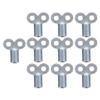 DOITOOL 10 Pcs Metal Radiator Valve Keys, Square Socket Bleed Hole Key Radiator Keys, Water Tap Switch Bleed Key, Plumbing Bleeding Key Air Plumbing Tool (Silver) view 1
