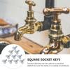 DOITOOL 10 Pcs Metal Radiator Valve Keys, Square Socket Bleed Hole Key Radiator Keys, Water Tap Switch Bleed Key, Plumbing Bleeding Key Air Plumbing Tool (Silver) view 2
