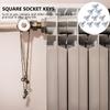 DOITOOL 10 Pcs Metal Radiator Valve Keys, Square Socket Bleed Hole Key Radiator Keys, Water Tap Switch Bleed Key, Plumbing Bleeding Key Air Plumbing Tool (Silver) view 3