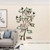 3D Tree Wall Stickers - Family Tree Wall Decor Black Trunk Picture Frame DIY Photo Frame Decals Family Frames Living Room (Green, X-Large) view 3