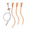 4PCS Drain Augers Hair Drain Clog Remover, Bendable Cleaner, for Kitchen Catcher, Sink, Sewer Cleaning Tool view 1