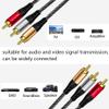 Audio Video RCA Cable 3 ft,Yeung Qee 3RCA Male to 3RCA Male Composite AV Cable Compatible with Set-Top Box,Speaker,Amplifier,DVD Player and More (3FT/1M) view 3