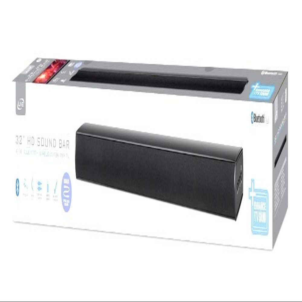 iLive ITB190B 32" Bluetooth Wireless Soundbar, Black