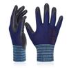 DEX FIT Premium Nylon Work Gloves FN320 - Firm Nitrile Grip, 3D-Comfort Stretchy Fit, Thin & Lightweight, Protective & Durable, Breathable, Machine Washable; Navy 9 (L) 3 Pairs view 1
